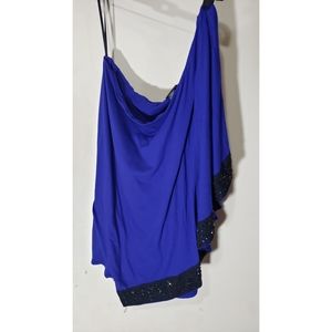 Torrid One Shoulder Blue Dressy Top Sz 3X
